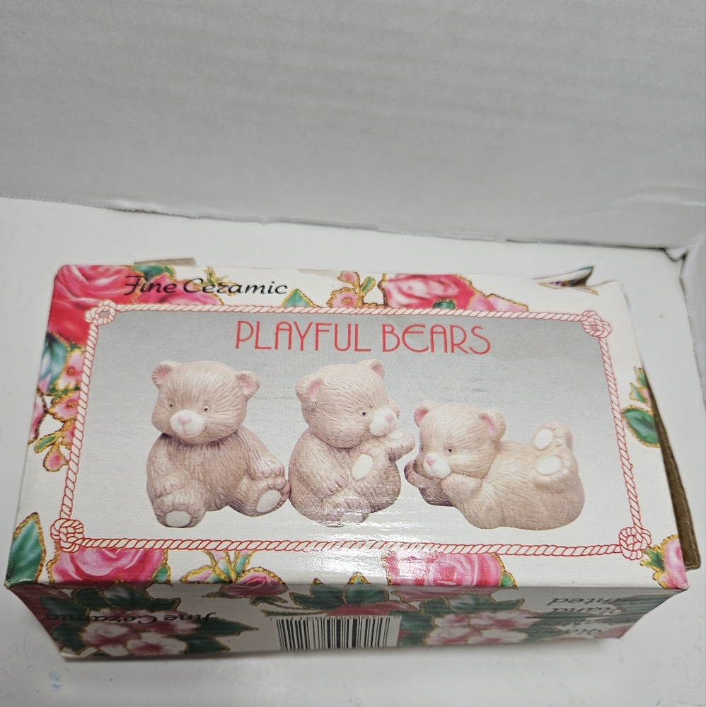 Vintage Ceramic 3 Playful Bears
